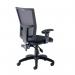 Jemini Medway High Mesh Back Operator Chair Adjustable Arms Black KF823018 KF823018