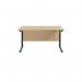 Jemini Rectangular Double Upright Cantilever Desk 1200x800x730mm MapleBlack KF823049 KF823049