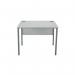 Serrion Rectangular Goal Post Desk 1000x800x730mm White/Silver KF823322 KF823322