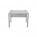 Serrion Rectangular Goal Post Desk 1000x800x730mm WhiteSilver KF823322 KF823322