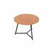 Jemini Trinity Low Table 600x600x435mm BeechBlack KF823353 KF823353