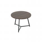 Jemini Trinity Low Table 600x600x435mm Dark WalnutBlack KF823377 KF823377