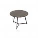 Jemini Trinity Low Table 600x600x435mm Dark Walnut/Black KF823377 KF823377