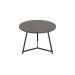 Jemini Trinity Low Table 600x600x435mm Dark Walnut/Black KF823377 KF823377