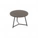 Jemini Trinity Low Table 600x600x435mm Dark Walnut/Black KF823377 KF823377