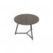 Jemini Trinity Low Table 600x600x435mm Dark Walnut/Black KF823377 KF823377