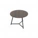 Jemini Trinity Low Table 600x600x435mm Dark WalnutBlack KF823377 KF823377