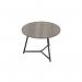 Jemini Trinity Low Table 600x600x435mm Grey OakBlack KF823384 KF823384