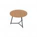 Jemini Trinity Low Table 600x600x435mm Nova Oak/Black KF823407 KF823407