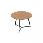 Jemini Trinity Low Table 600x600x435mm Nova OakBlack KF823407 KF823407