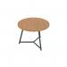 Jemini Trinity Low Table 600x600x435mm Nova OakBlack KF823407 KF823407