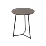 Jemini Trinity Mid Table 600x600x735mm Dark WalnutBlack KF823445 KF823445