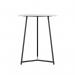 Jemini Trinity Mid Table 600x600x735mm WhiteBlack KF823483 KF823483