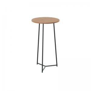 VOW Jemini Trinity High Table 600x600x1110mm Nova OakBlack KF823544