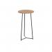 Jemini Trinity High Table 600x600x1110mm Nova OakBlack KF823544 KF823544