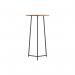 Jemini Trinity High Table 600x600x1110mm Nova OakBlack KF823544 KF823544