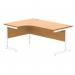 Astin Radial Left Hand SU Cantilever Desk 1600x1200x730mm Norwegian BeechArctic White KF824107 KF824107