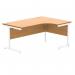 Astin Radial Right Hand SU Cantilever Desk 1600x1200x730mm Norwegian Beech/Arctic White KF824114 KF824114