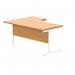 Astin Radial Right Hand SU Cantilever Desk 1600x1200x730mm Norwegian Beech/Arctic White KF824114 KF824114