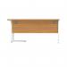 Astin Radial Right Hand SU Cantilever Desk 1600x1200x730mm Norwegian Beech/Arctic White KF824114 KF824114