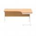 Astin Radial Right Hand SU Cantilever Desk 1600x1200x730mm Norwegian BeechArctic White KF824114 KF824114