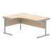 Astin Radial Left Hand SU Cantilever Desk 1600x1200x730mm Canadian Oak/Silver KF824121 KF824121