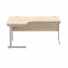 Astin Radial Left Hand SU Cantilever Desk 1600x1200x730mm Canadian Oak/Silver KF824121 KF824121