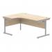 Astin Radial Left Hand SU Cantilever Desk 1600x1200x730mm Canadian OakSilver KF824121 KF824121