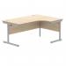 Astin Radial Right Hand SU Cantilever Desk 1600x1200x730mm Canadian Oak/Silver KF824138 KF824138