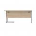 Astin Radial Right Hand SU Cantilever Desk 1600x1200x730mm Canadian Oak/Silver KF824138 KF824138