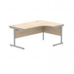 Astin Radial Right Hand SU Cantilever Desk 1600x1200x730mm Canadian OakSilver KF824138 KF824138