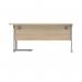 Astin Radial Right Hand SU Cantilever Desk 1600x1200x730mm Canadian OakSilver KF824138 KF824138