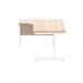 Astin Radial Left Hand SU Cantilever Desk 1600x1200x730mm Canadian Oak/Arctic White KF824145 KF824145