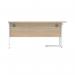 Astin Radial Left Hand SU Cantilever Desk 1600x1200x730mm Canadian Oak/Arctic White KF824145 KF824145