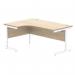 Astin Radial Left Hand SU Cantilever Desk 1600x1200x730mm Canadian OakArctic White KF824145 KF824145