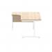 Astin Radial Left Hand SU Cantilever Desk 1600x1200x730mm Canadian OakArctic White KF824145 KF824145