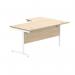 Astin Radial Left Hand SU Cantilever Desk 1600x1200x730mm Canadian OakArctic White KF824145 KF824145