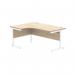 Astin Radial Left Hand SU Cantilever Desk 1600x1200x730mm Canadian OakArctic White KF824145 KF824145