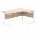 Astin Radial Right Hand SU Cantilever Desk 1600x1200x730mm Canadian Oak/Arctic White KF824152 KF824152