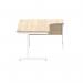 Astin Radial Right Hand SU Cantilever Desk 1600x1200x730mm Canadian Oak/Arctic White KF824152 KF824152