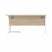 Astin Radial Right Hand SU Cantilever Desk 1600x1200x730mm Canadian Oak/Arctic White KF824152 KF824152