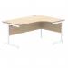 Astin Radial Right Hand SU Cantilever Desk 1600x1200x730mm Canadian OakArctic White KF824152 KF824152