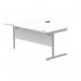 Astin Radial Right Hand SU Cantilever Desk 1600x1200x730mm Arctic WhiteSilver KF824176 KF824176