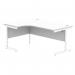 Astin Radial Left Hand SU Cantilever Desk 1600x1200x730mm Arctic White/Arctic White KF824183 KF824183