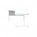 Astin Radial Left Hand SU Cantilever Desk 1600x1200x730mm Arctic White/Arctic White KF824183 KF824183