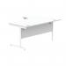 Astin Radial Left Hand SU Cantilever Desk 1600x1200x730mm Arctic White/Arctic White KF824183 KF824183