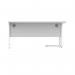 Astin Radial Left Hand SU Cantilever Desk 1600x1200x730mm Arctic White/Arctic White KF824183 KF824183