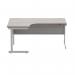 Astin Radial Left Hand SU Cantilever Desk 1600x1200x730mm Alaskan Grey OakSilver KF824206 KF824206