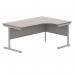 Astin Radial Right Hand SU Cantilever Desk 1600x1200x730mm Alaskan Grey Oak/Silver KF824213 KF824213