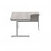 Astin Radial Right Hand SU Cantilever Desk 1600x1200x730mm Alaskan Grey OakSilver KF824213 KF824213